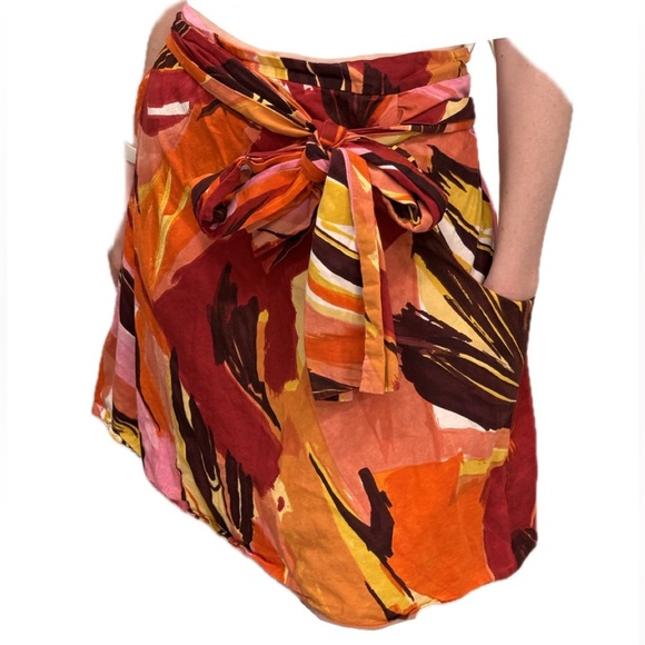 Anthropologie Dresses & Skirts - Anthropologie Cordelia Watercolor Wrap Skirt